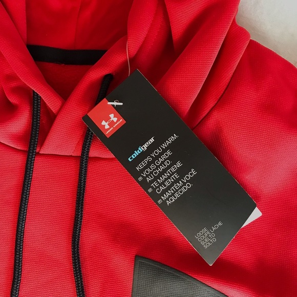 BRAND NEW Red Under Armour Men’s Hoodie - Picture 3 of 7